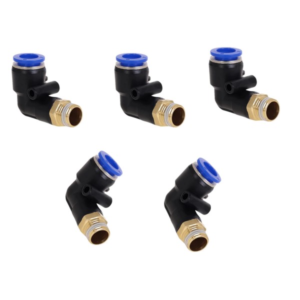 Pneumatic Push-in Fitting Angle 90° 1/8 Inch to 10 mm