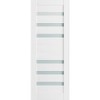 Slab Barn Door Panel Frosted Glass | Quadro 4266 White
