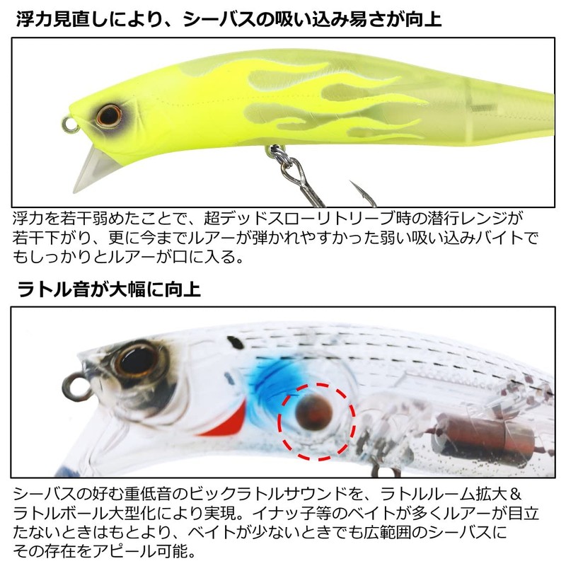 Daiwa R90FSSR Morethan Crosswake Sea Bass Lure, CH Inakko