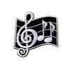 Musical Notes G Clef Eighth Music Scale Classical Embroidered Sew
