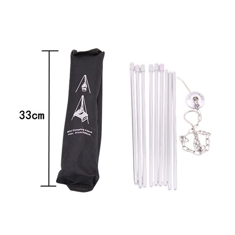 Rayeeley Portable Mini Camping Tripod Campfire Cooking Dutch Oven Tripod