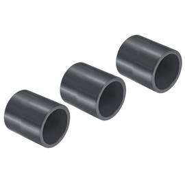 PATIKIL UPVC Pipe Fitting 40mm 1.57 Inch Socket, 1 Pack Straight Coupling Adapter Connector, Dark Grey