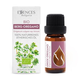Essences Bulgaria Organic Greek Oregano Essential Oil 10ml | Origanum vulgare SSP. hirtum | 100% Pure and Natural | Undiluted | Therapeutic Grade | Family Owned Farm | Steam-Distilled | Non-GMO