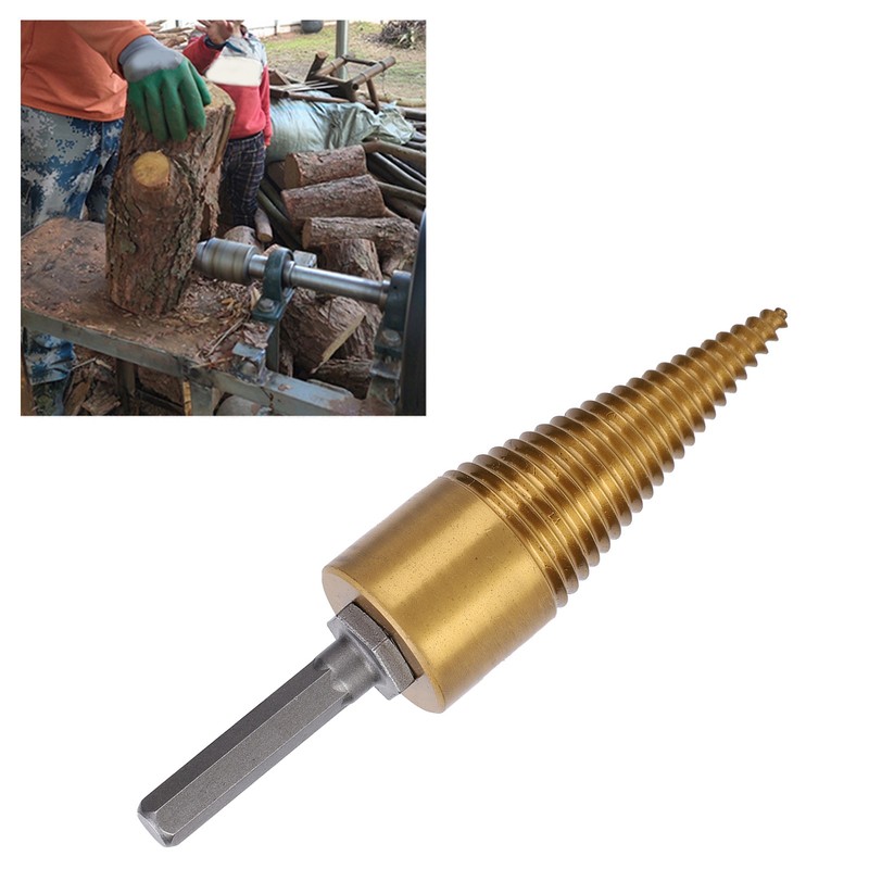 Twist Firewood Splitter Wood Cone Punch Drill Bit Hex Shank