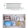 BAOYOUNI Closet Tension Shelf & Rod, Bathroom Kitchen Garage Telescopic