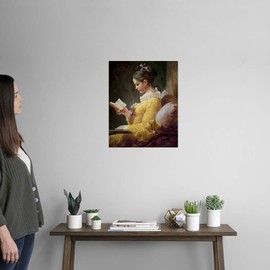 CANVAS ON DEMAND Young Girl Reading, c.1776 Wall Decal, Artwork