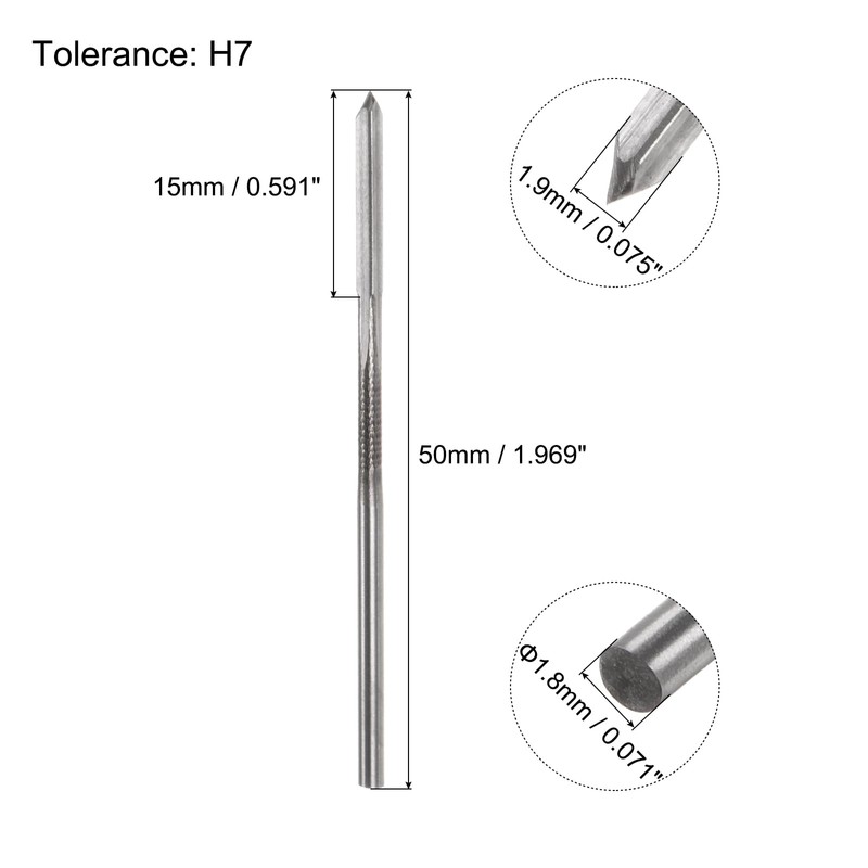QUARKZMAN Drill Bit 1.9mm H7 Metric Machine Reamer Drill Bit