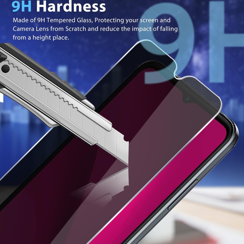 Anbzsign 2 Pack for T-Mobile Revvl 8 Pro Privacy Tempered