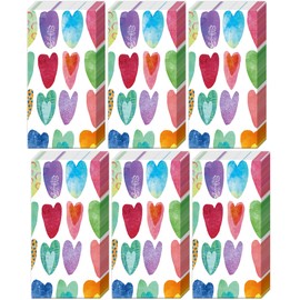 Boston International Bulk 4-Ply Pocket Tissues, Bundle of 6 Packs of 10 Tissues (Rainbow Hearts)