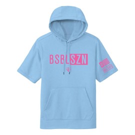BSBL-SZN Short Sleeve Hoodie V2 - Cotton Candy Blue - Size: M