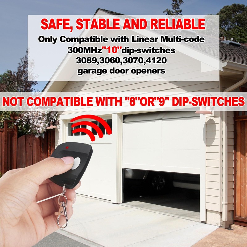 Kingdder 3 Pieces Gate Opener Remote Compatible with Multicode 300mhz