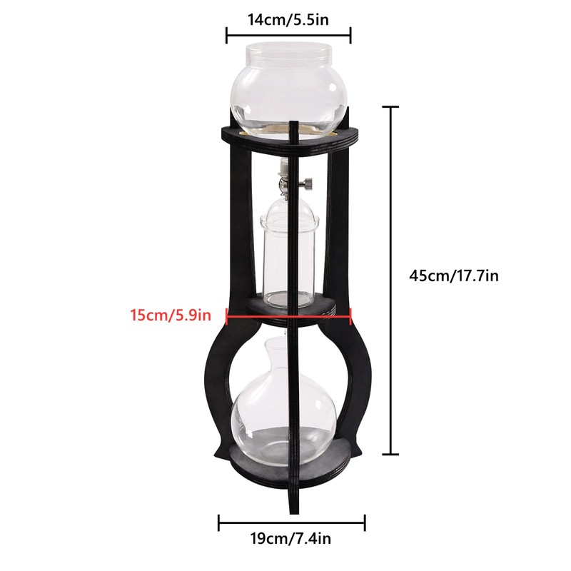 HAPPCUCOE 600ml Ice Drip Coffee Maker,Manual Cold Brew Coffee Maker