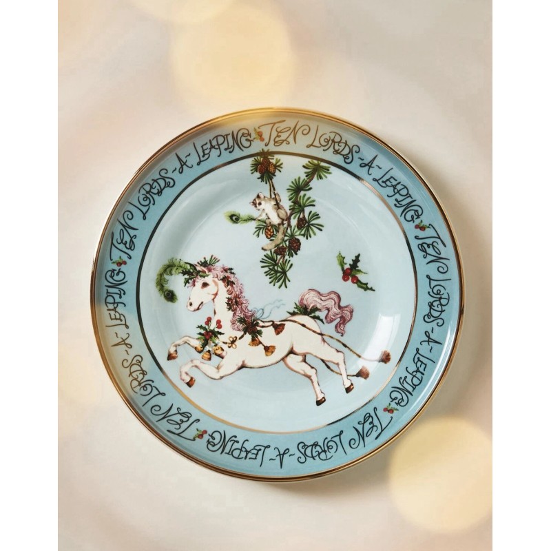 Anthropologie NEW ANTHROPOLOGIE 1 PLATE "12 DAYS" CHRISTMAS PHANNAPAST TAYCHAMAYTHAKO