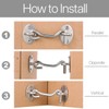 Hook and Eye Latch, 3 Pack Barn Door Latch, Heavy