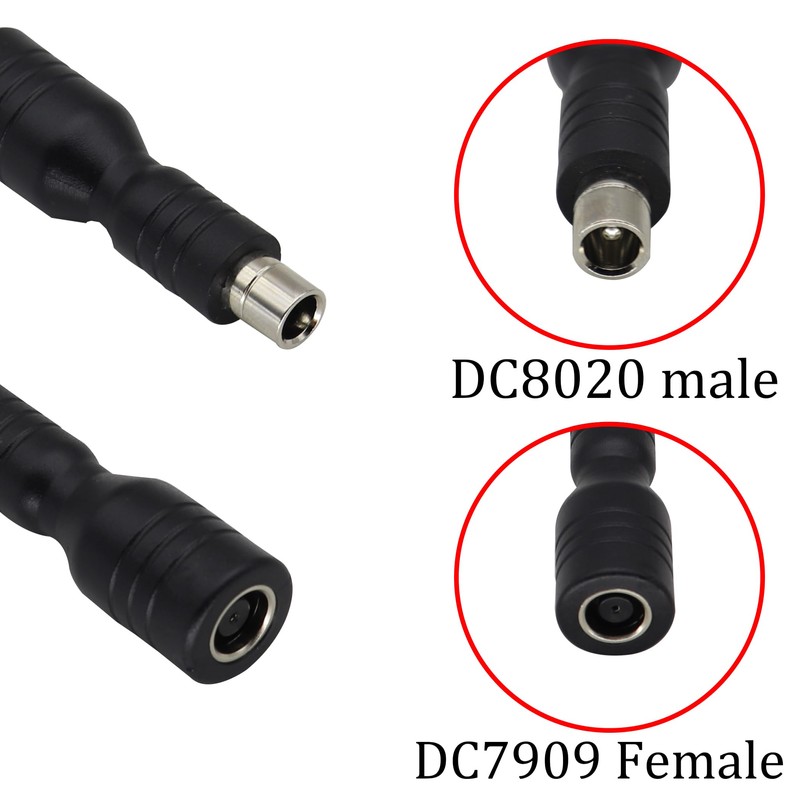 HCFeng DC 8020 Male to DC 7909 Female Adapter DC