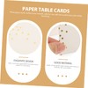Ciieeo 50pcs Multi Function Paper Place Cards with Gold Dot