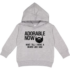 inktastic Adorable Now...Wait Till I Have a Beard Like Dad Toddler Hoodie 2T Heather 288b4