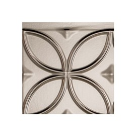 FASÄDE Rings Decorative Vinyl Backsplash Panel in Brushed Nickel (6X6 Inch Sample)