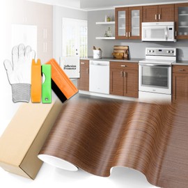 Free Tool Kit EZAUTOWRAP 1539 Teak Wood Grain Viny Wrap Sticker Decal Car Furniture Cabinet 3MIL - 24"X48" (2FT X 4FT)