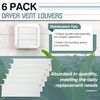 Saillong 4 inch Dryer Vent Louvers, 6 Pack White Dryer