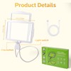 10X LED Magnifying Lamp, Rechargeable Hands-Free Desk Lamp with Brightness