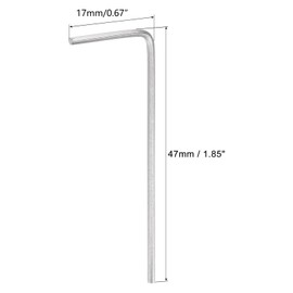 TOP-VIGOR 6Pcs 1.3mm Hex Key Wrench, Metric CR-V L Shaped Allen Key Imperial Hexagon Head Spanner Tool for Repairing, Installation