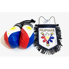 Philippines flags filipino flag for car Boxing Gloves Accessories cars flags decoration Home Hanging rearview window decoration
