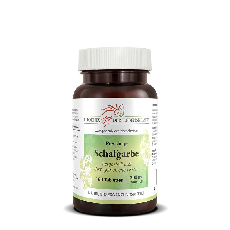 Yarrow Tablets - 300 mg Active Ingredient, Achillea Millefolium Tablets,