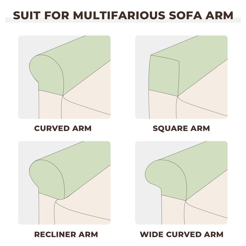 Taque Couch Arm Covers 2 Pcs Sofa Armrest Covers Stretch