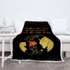 Premium Customized Beauty & Beast Blanket Gift for Valentine…… (Black,