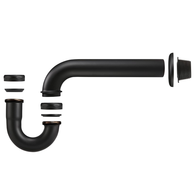 18 Gauge Solid Brass P-Trap 1 1/4” OD, Heavy Duty