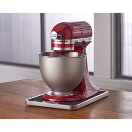 Nifty Medium Appliance Rolling Tray - Silver, Home Kitchen Counter Organizer, Integrated Rolling System, Non-Slip Pad Top for Coffee Maker, Stand Mixer, Blender, Toaster