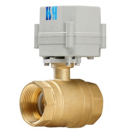 HSH-Flo 1-1/4 inch 110-230VAC NPT Brass 2 Way Normally Closed On/Off Position Feedback Electrical Motorized Ball Valve