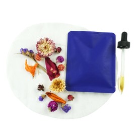 QQ Studio Matte Foil Packaging Bags, Water-Proof Heat Seal Bags, Cosmetic and Makeup Sample Bags, 9-gram Open Top Pouches for Sheet Masks and Scrubs (100 Bags, Purple)