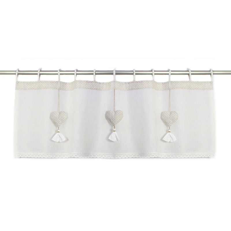 Frank Flechtwaren Window Curtain Heart Pendant