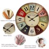 QWANPET Wall Clock - 12" Retro Rustic Style Quartz Clock,