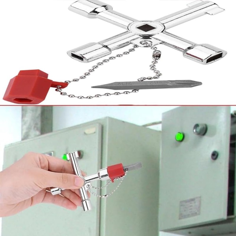 5 PCS Multi-Functional Utility Key Plumbers Tool Set, Square Triangle