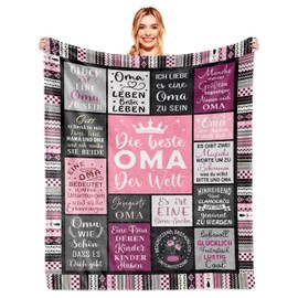 YESTUTI Grandma Gift, Best Grandma Gifts, Meaningful Gifts for Grandma, Gift for Grandma from Grandson/Granddaughter for Birthday, Grandma Birthday Gift, Mother's Day Gifts, Blanket 150 x 130 cm