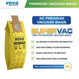 30 Pack Type O 53294 Premium Vacuum Bags, Compatible with Kenmore Upright Vacuum Cleaners Style U, L, O, 5068, 50688, 50690, 50105