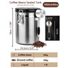 Coffee Canister Airtight Storage Container 1.8L Stainless Steel Air Tight