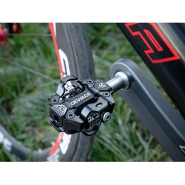 GEWAGE Click Pedals MTB Pedals - CNC Machined Aluminium, Double-Sided SPD System, Adjustable Release Hardness, Compatible with Shimano SPD Systems, 365 g Lightweight, Ideal for Mountainbi (Black)