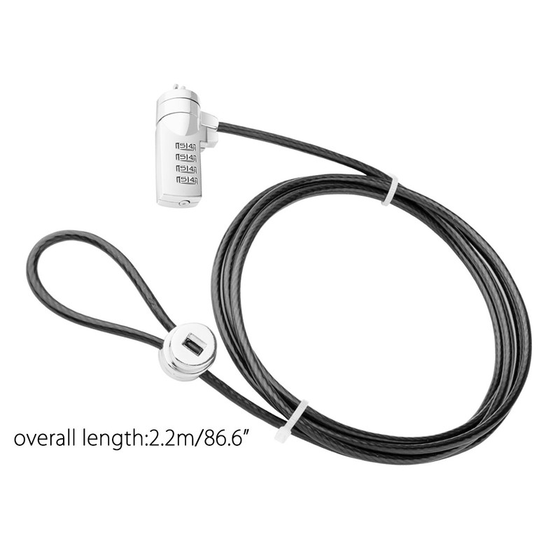 Winterworm Laptop Security Lock, Combination Cable Lock, Theft Protection Tablet