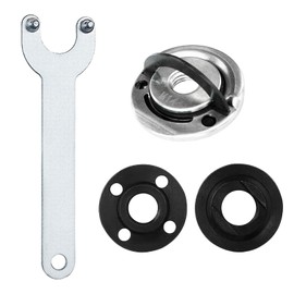 VZU 4PCS Angle Grinder Spanner Angle Grinder Attachments, 125mm Grinder Angle Spanner Wrench Flange Nut M14 Thread Self Locking Plate with Angle Grinder Key and Inner Outer Flange