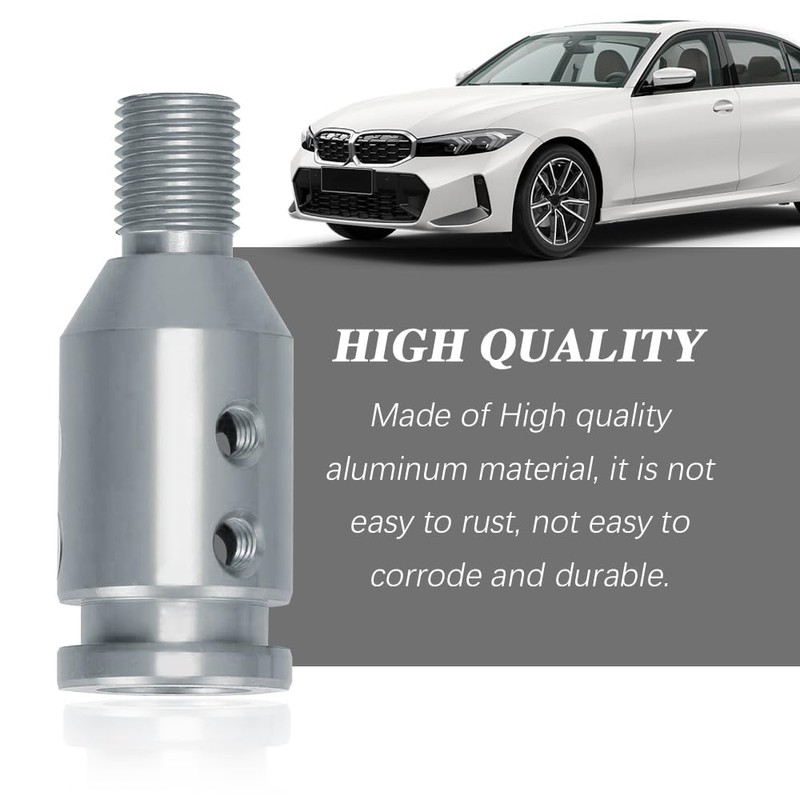 Lecctso Shift Knob Adapter, Gear Shift Adapter, Aluminum Alloy M12x1.25