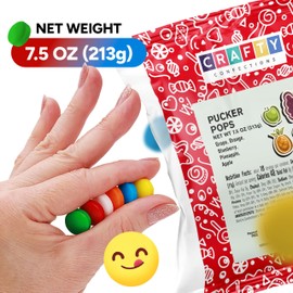 Fruit Candy 7.5 OZ (213g) - Hard Candy Runts Gumball Machine Refills - Old Fashioned Sweets for Party Favors, Сake Decorations - Candies for Kids Mix 5 Flavors