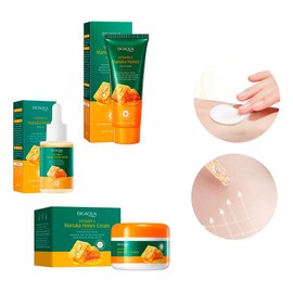 Bioaqua Kit Facial Sérum, Crema Rostro y Crema Manos con Miel y Vitamina E Hidratante