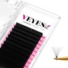 VEYES INC Cashmere Smart Fan Lash Extensions 0.03 0.05 0.07 C/CC/D Curl 8-20mm Mixed & Single Length, Super Matte Black Volume Lashes, Professional Supplies for Lash Techs (0.05 D 9mm)