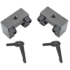 Mssoomm Anti-Collision Block Stopper with Cushion Pad for HG15 15mm Rail, Linear Guide Rail Fixed Slider Bearing Block Ring, Positioning Block, Side Lock Buckle, Anti-Dropping, 2Pcs with 2Pcs Handle