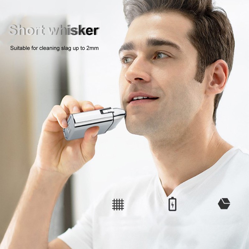 Electric Beard Trimmer Machine Stainless Steel Portable Cordless Strong Powerful