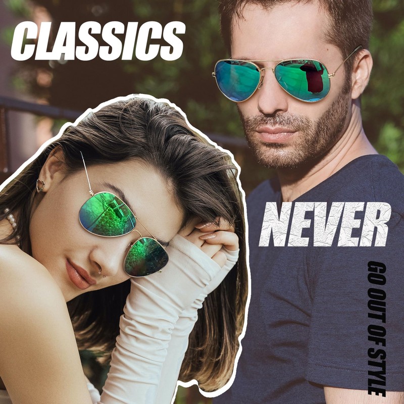 Joopin Polarized Green Aviation Sunglasses for Men, Military Style Sun